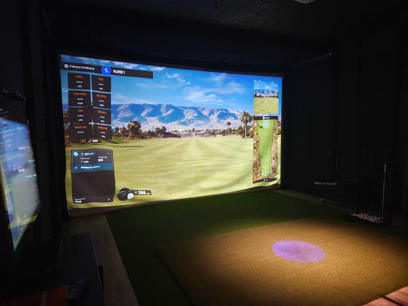 Bay 1 with TrackMan 4 at Club X Indoor Golf, Aurora